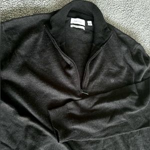 Calvin Klein Half-Zip Merino Wool Sweater, Size Large